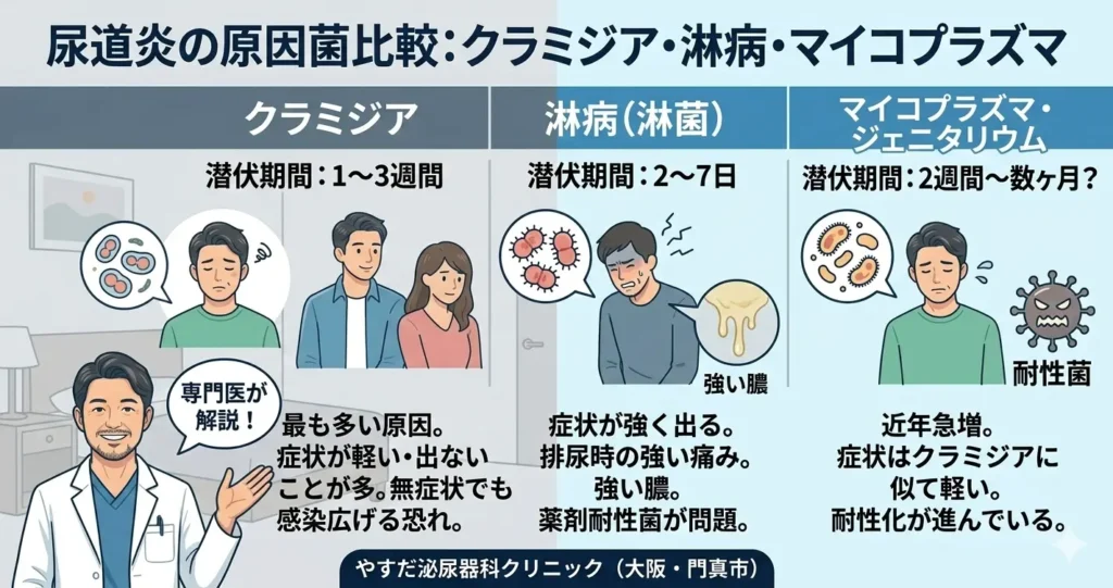 尿道炎の解説イラスト