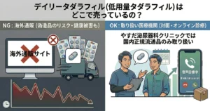 デイリータダラフィルはどこで売っているののアイキャッチ画像